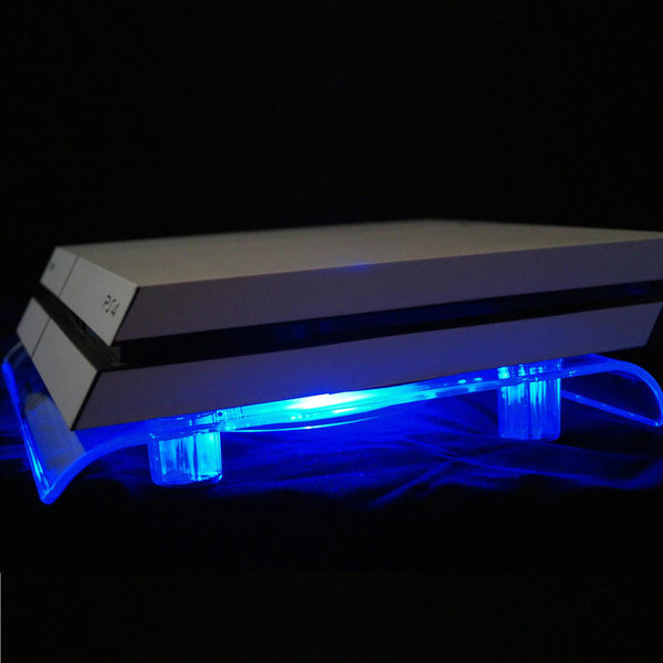 VINCORP ® USB Design Kühler Lüfter Blau Playstation 3 4 PS4 PS3 Slim Pro Stand