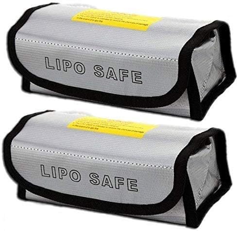 2x 185 x 70 x 60 mm Lipo Akku Guard Safe Safety Bag Tasche Ladetasche Schutz