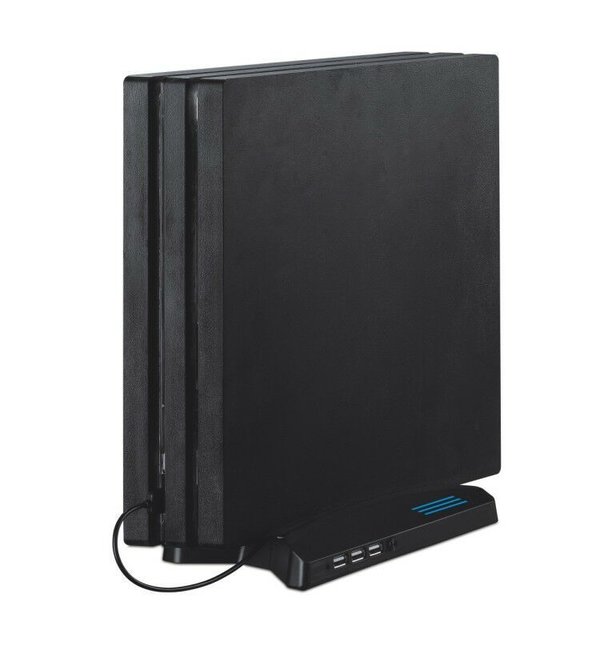 Playstation 4 vertikal USB HUB Ladestation Kühler Ständer Standfuß für PS4 Pro