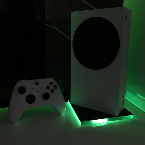 Wifi Multicolor RGB LED USB Design Unterlage / Ständer Standfuß Acryl für Xbox Series S